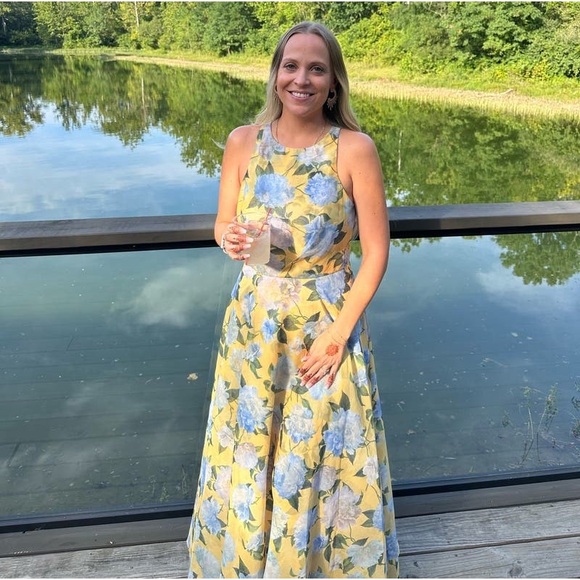 SACHIN & BABI Kate Floral Print Sleeveless Gown 10 - Picture 2 of 11